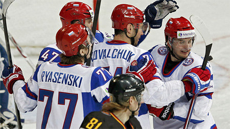 ЧМ по хоккею 2013: Сборная России уверено переиграла Германию
